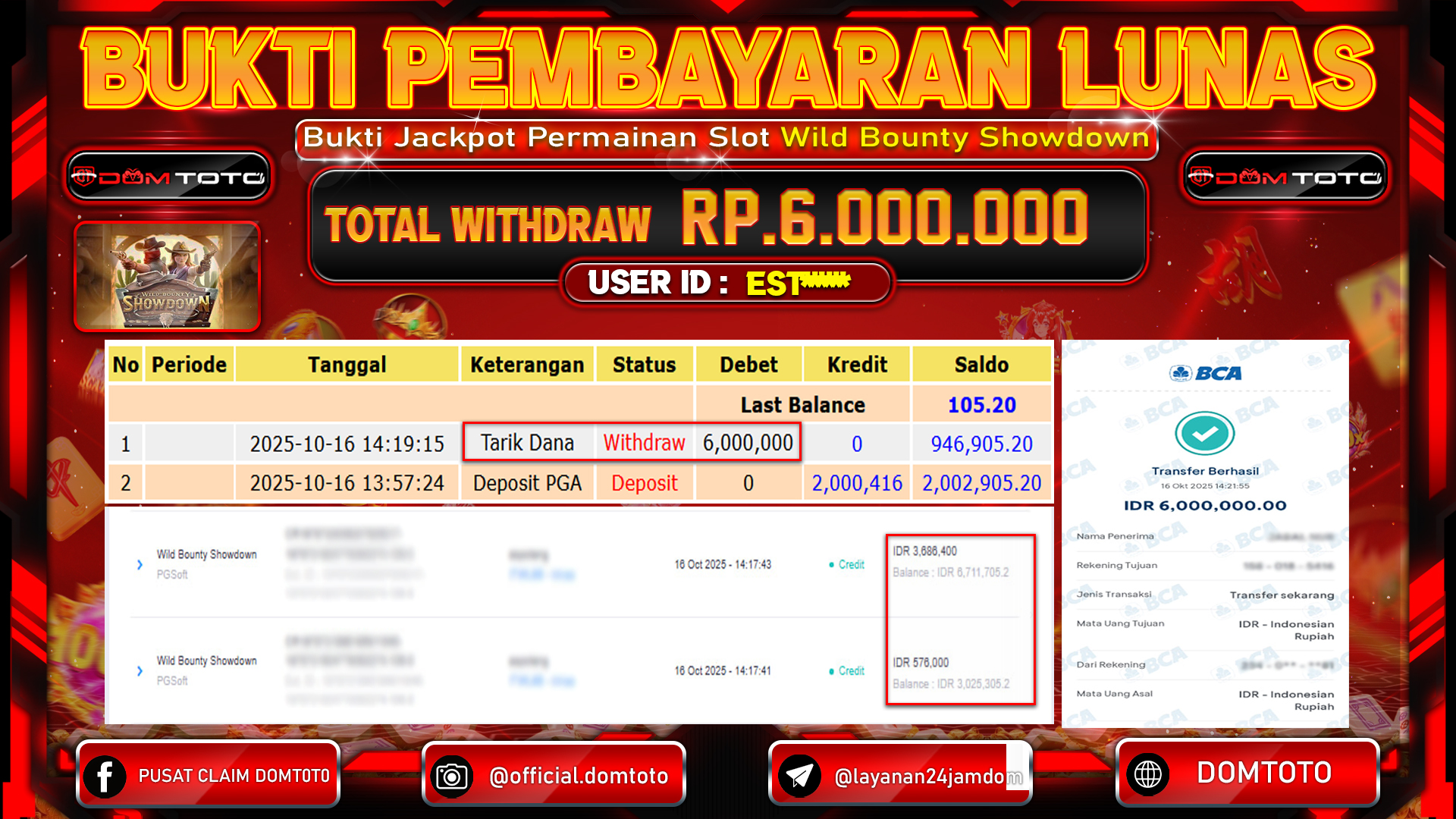 JACKPOT Slot Wild Bounty Showdown 16 OKTOBER 2025